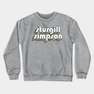 Sturgill Simpson - Retro Rainbow Letters Crewneck Sweatshirt